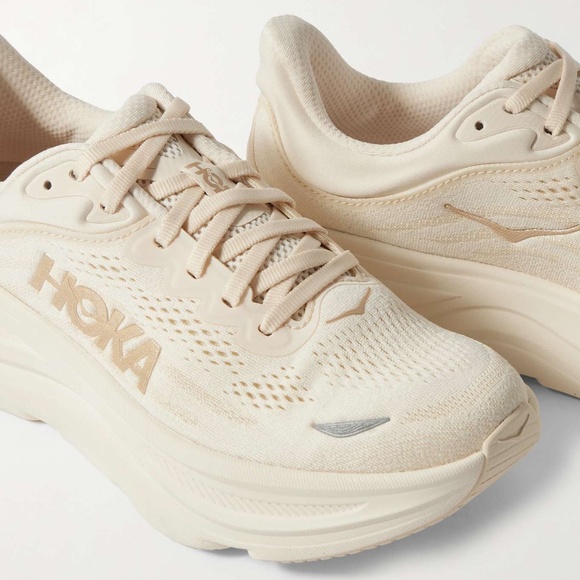 HOKA ONE ONE Bondi 9 rubber-trimmed jacquard-mesh sneakers - Picture 2 of 11